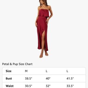 Petal & Pup Strapless Burgundy/Berry Dress